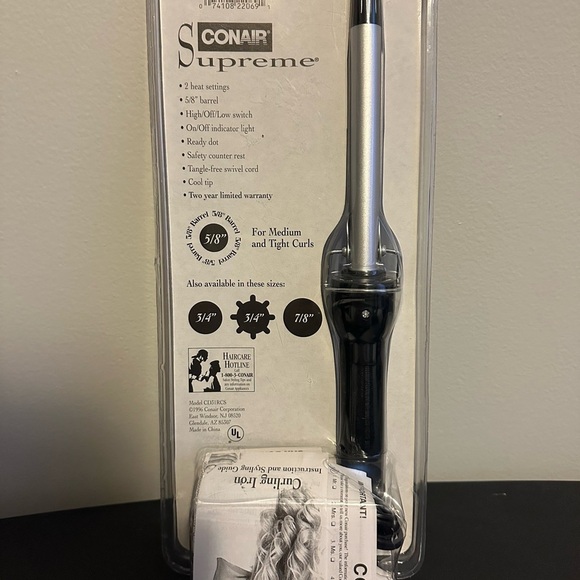 Conair Supreme Curling Iron - Silver and Black - Picture 2 of 6